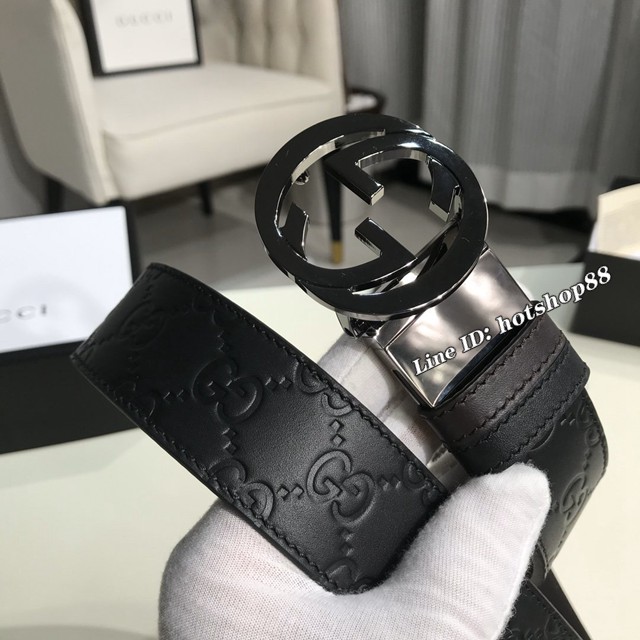 Gucci經典皮帶 古奇小牛皮腰帶  jjp1351